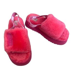 Ugg pink disco fur sandals